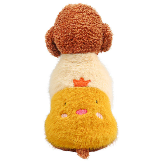 HKM-5998141 Plush Animal Crew Neck Sweater for Pets - Casual Furry Design in Multiple Sizes