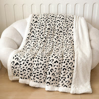 HKM-599827 Cationic Leopard Jacquard Taffeta Blanket - Multiple Patterns and Sizes Available