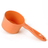 HKM-5999037 Ergonomic 1/2 Cup Food Scoop for Dogs, Cats, Birds, and Rabbits - Durable Melamine, Dishwasher Safe