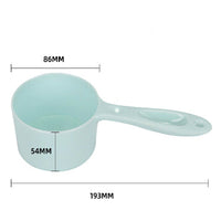 HKM-5999037 Ergonomic 1/2 Cup Food Scoop for Dogs, Cats, Birds, and Rabbits - Durable Melamine, Dishwasher Safe