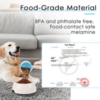 HKM-5999037 Ergonomic 1/2 Cup Food Scoop for Dogs, Cats, Birds, and Rabbits - Durable Melamine, Dishwasher Safe