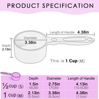 HKM-5999037 Ergonomic 1/2 Cup Food Scoop for Dogs, Cats, Birds, and Rabbits - Durable Melamine, Dishwasher Safe