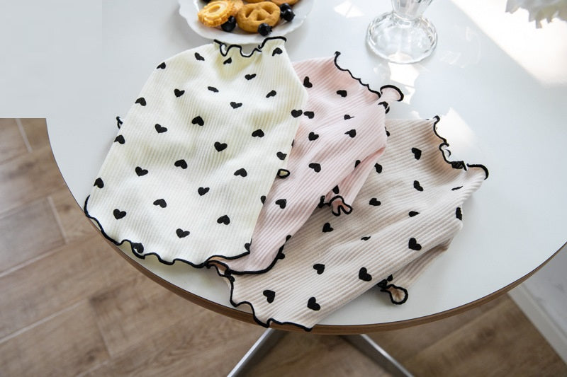 HKM-5999933 Embroidered Bear Waffle Vest for Pets in Beige, Light Coffee, and Pink