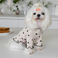 HKM-5999933 Embroidered Bear Waffle Vest for Pets in Beige, Light Coffee, and Pink
