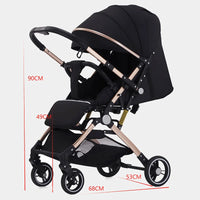 HKM-600019 Bi-Directional High Landscape Baby Stroller with Newborn Carriage and Four Wheels Travel System