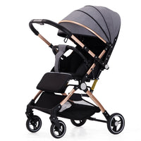HKM-600019 Bi-Directional High Landscape Baby Stroller with Newborn Carriage and Four Wheels Travel System