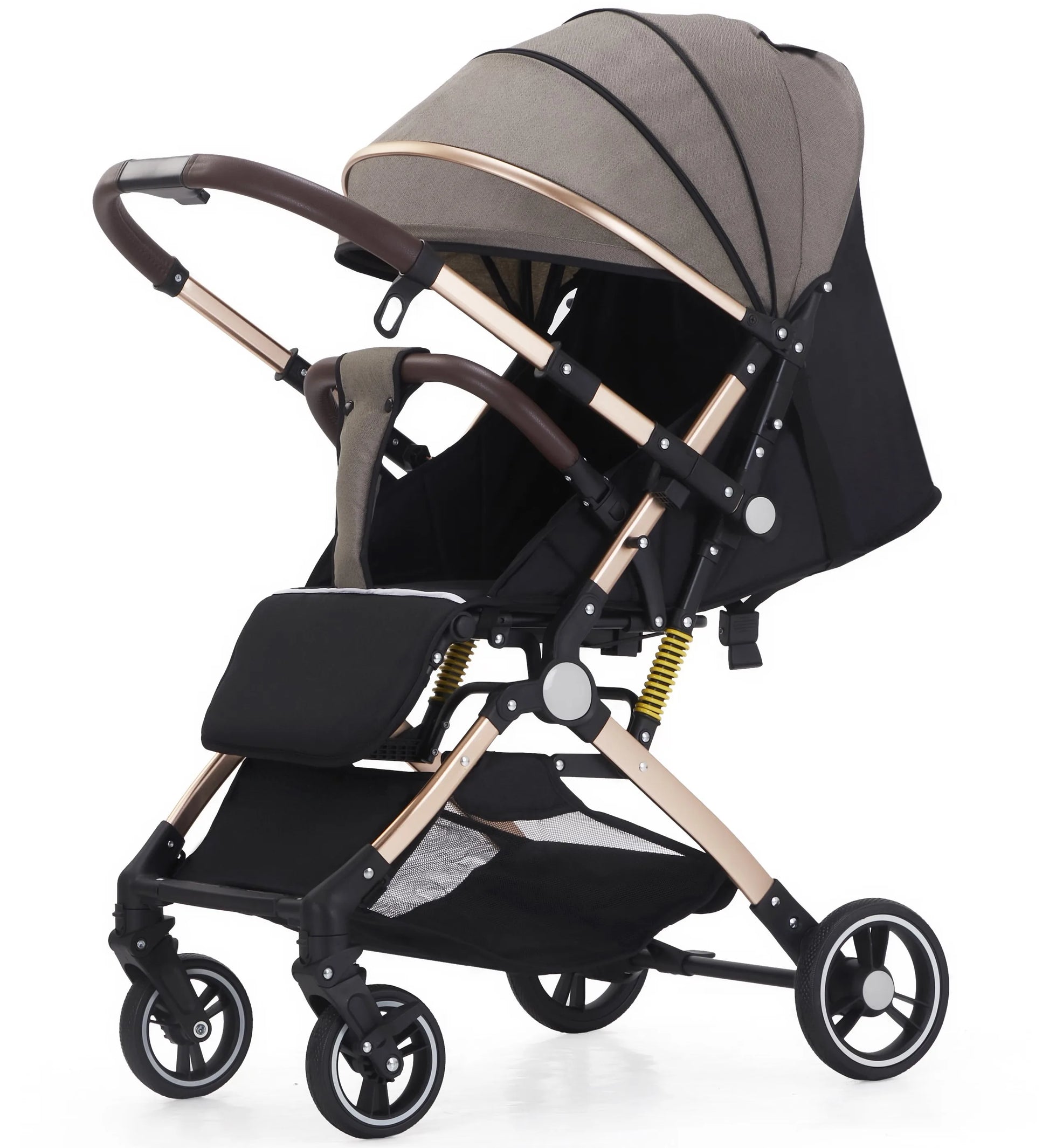 HKM-600019 Bi-Directional High Landscape Baby Stroller with Newborn Carriage and Four Wheels Travel System