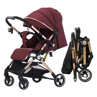 HKM-600019 Bi-Directional High Landscape Baby Stroller with Newborn Carriage and Four Wheels Travel System