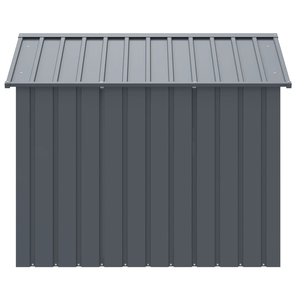 HKM-6001597 Galvanized Steel Doghouse with Roof, Anthracite Color - 117x153x123 cm