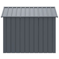 HKM-6001597 Galvanized Steel Doghouse with Roof, Anthracite Color - 117x153x123 cm