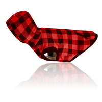 HKM-6002109 Hooded Plaid Pet Clothes with Removable Hat for Cozy Comfort