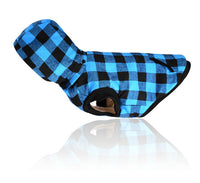 HKM-6002109 Hooded Plaid Pet Clothes with Removable Hat for Cozy Comfort