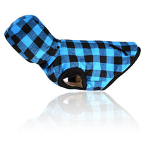 HKM-6002109 Hooded Plaid Pet Clothes with Removable Hat for Cozy Comfort
