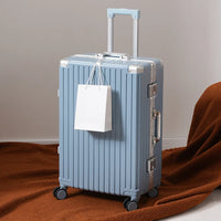 HKM-600211 Multi-Colour Aluminium Trolley Suitcase - Custom Sizes 20, 22, 24, 28 Inch Travel Luggage
