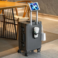 HKM-600211 Multi-Colour Aluminium Trolley Suitcase - Custom Sizes 20, 22, 24, 28 Inch Travel Luggage