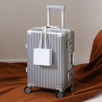 HKM-600211 Multi-Colour Aluminium Trolley Suitcase - Custom Sizes 20, 22, 24, 28 Inch Travel Luggage