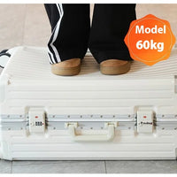 HKM-600211 Multi-Colour Aluminium Trolley Suitcase - Custom Sizes 20, 22, 24, 28 Inch Travel Luggage