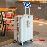 HKM-600211 Multi-Colour Aluminium Trolley Suitcase - Custom Sizes 20, 22, 24, 28 Inch Travel Luggage