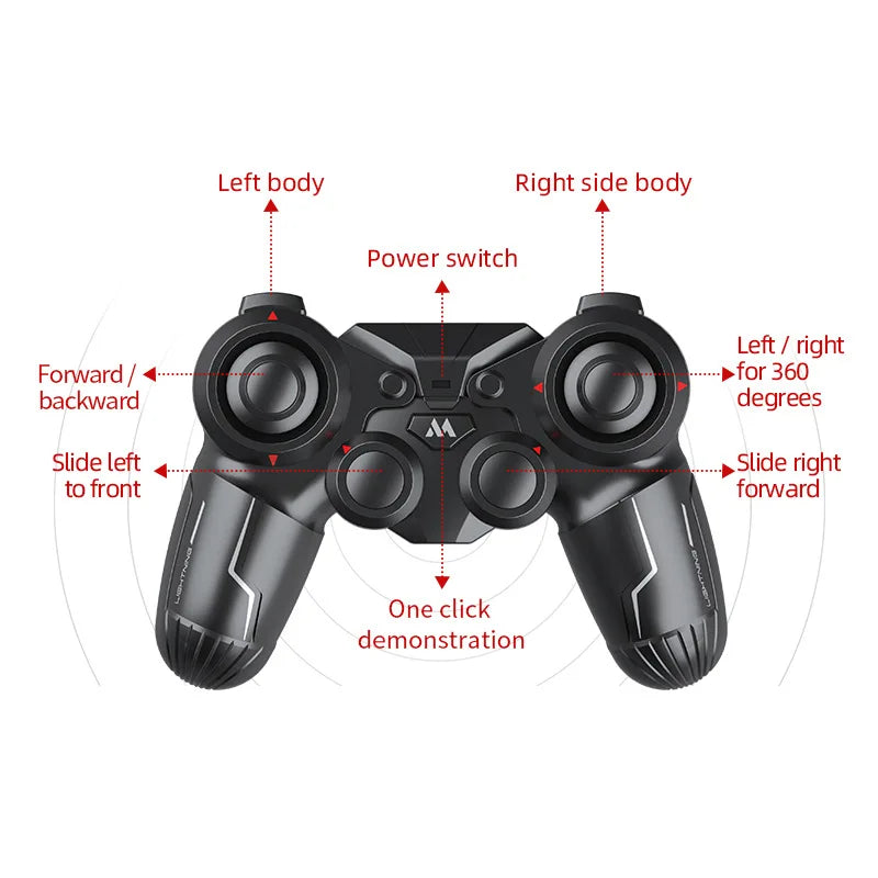 HKM-600275 Double-Sided RC Drift Stunt Car with Rotating Lights for Off-Road Climbing Fun