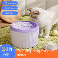 HKM-6003389 Large Capacity Automatic Constant Temperature Water Fountain for Dogs and Cats - USB Plug-In, Multiple Colors Available