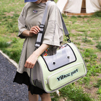 HKM-6003773 Portable Transparent Pet Carrier Bag - Large Capacity, Foldable Oxford Cloth in Various Colors