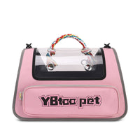 HKM-6003773 Portable Transparent Pet Carrier Bag - Large Capacity, Foldable Oxford Cloth in Various Colors