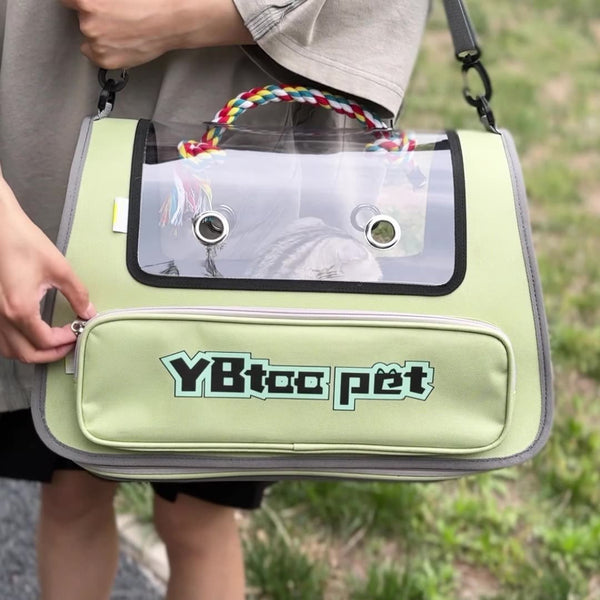 HKM-6003773 Portable Transparent Pet Carrier Bag - Large Capacity, Foldable Oxford Cloth in Various Colors