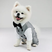 HKM-6003901 Cozy Cotton Vest and Trousers Suit for Four-Legged Friends, Sizes XS to 2XL