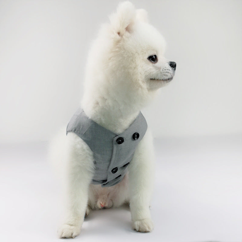 HKM-6003901 Cozy Cotton Vest and Trousers Suit for Four-Legged Friends, Sizes XS to 2XL