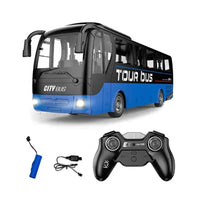 HKM-600403 4WD Remote Control Bus Toy - 2.4G RC Truck Model for Indoor and Outdoor Fun