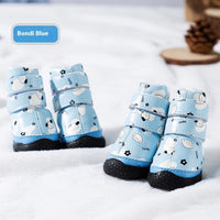 HKM-6004157 Fleece-Lined Non-Slip Wear-Resistant Cotton Shoes for Pets - Waterproof and Warm