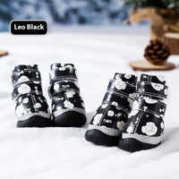 HKM-6004157 Fleece-Lined Non-Slip Wear-Resistant Cotton Shoes for Pets - Waterproof and Warm