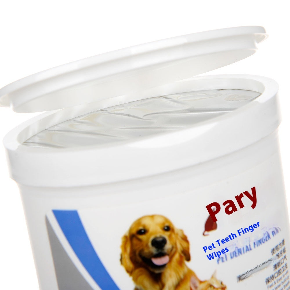 HKM-6005181 Pet Oral and Dental Cleaning Wipes for Cats and Dogs - 50 Count Fresh Breath and Gum Care