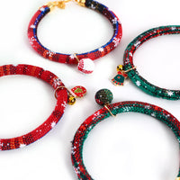 HKM-6005309 Adjustable Pet Collar with Christmas Gloves and Bell Pendant
