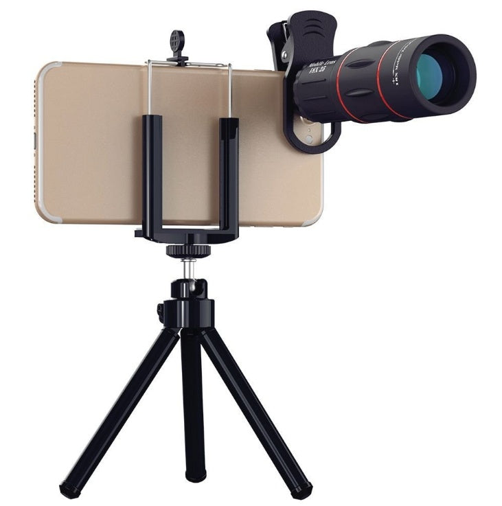 HKM-600531 18X Mobile Phone Telephoto Lens with Adjustable Focal Length and Clip Attachment