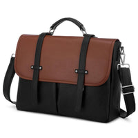 HKM-600531 Leather Messenger Bag for Laptop, Waterproof Business Tote with Anti-Theft Features, Stylish Shoulder Briefcase for Women