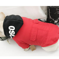 HKM-6005693 Cute Rainproof Silk Two-Legged Pet Clothing for Small Dogs and Cats - Available in Black and Red, Sizes M-4XL