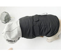 HKM-6005693 Cute Rainproof Silk Two-Legged Pet Clothing for Small Dogs and Cats - Available in Black and Red, Sizes M-4XL
