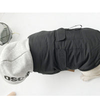 HKM-6005693 Cute Rainproof Silk Two-Legged Pet Clothing for Small Dogs and Cats - Available in Black and Red, Sizes M-4XL