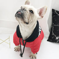 HKM-6005693 Cute Rainproof Silk Two-Legged Pet Clothing for Small Dogs and Cats - Available in Black and Red, Sizes M-4XL