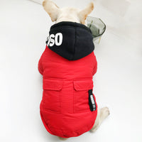 HKM-6005693 Cute Rainproof Silk Two-Legged Pet Clothing for Small Dogs and Cats - Available in Black and Red, Sizes M-4XL
