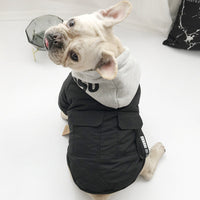 HKM-6005693 Cute Rainproof Silk Two-Legged Pet Clothing for Small Dogs and Cats - Available in Black and Red, Sizes M-4XL