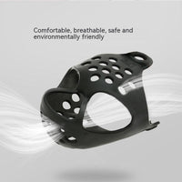 HKM-6006973 Soft Rubber Dog Mouth Cover - Anti-Bite Pet Mask, Size S-XL, Black