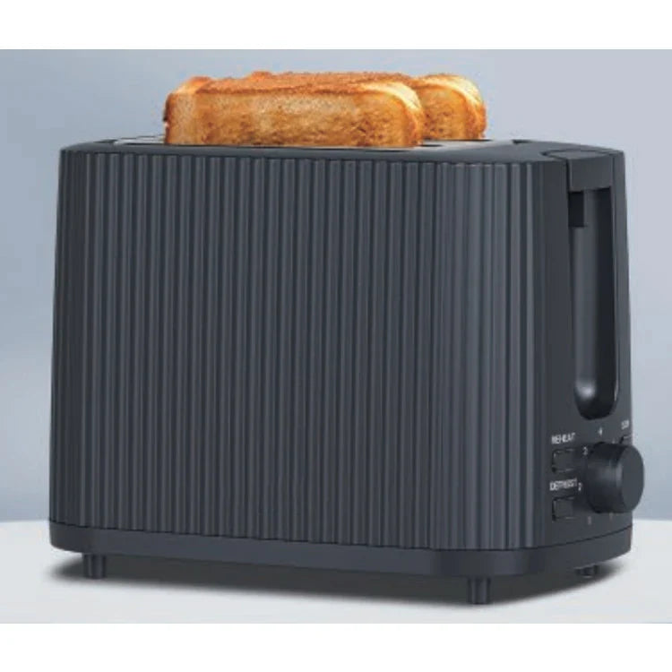 HKM-600723 Modern 2-Slice Wide Slot Toaster for Efficient Breakfast Preparation in Black