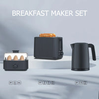 HKM-600723 Modern 2-Slice Wide Slot Toaster for Efficient Breakfast Preparation in Black