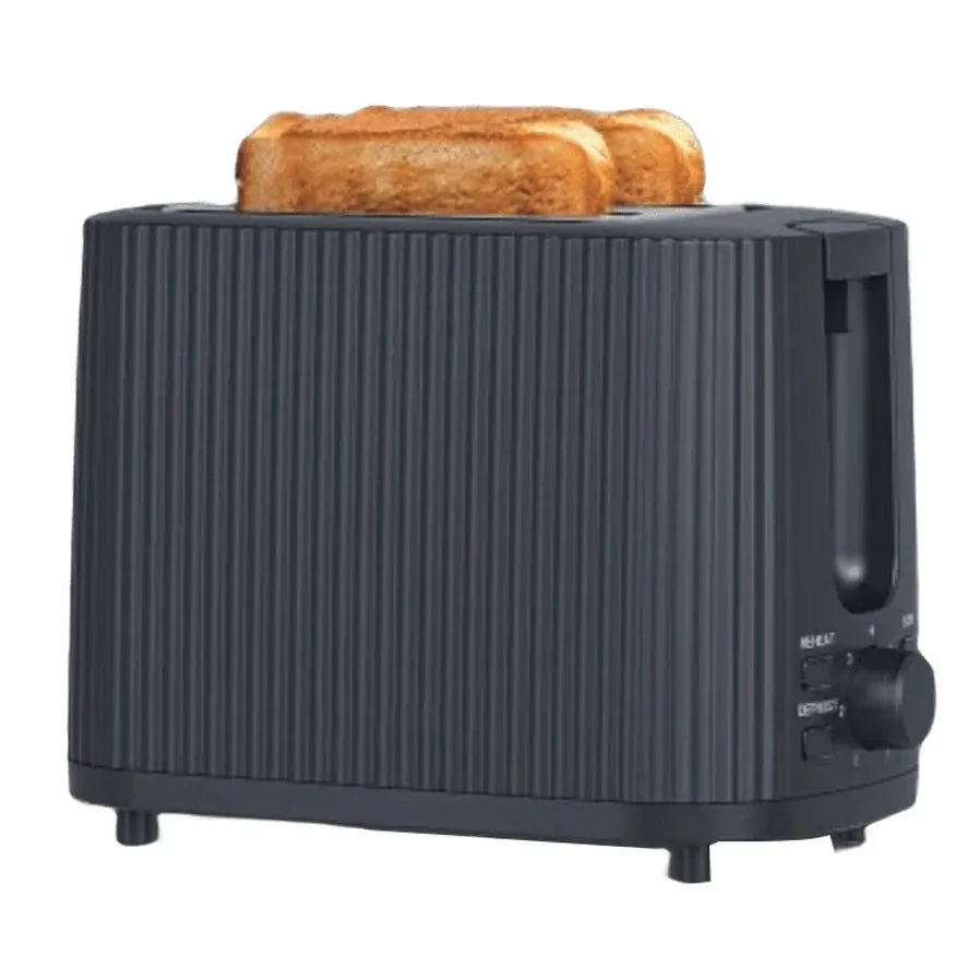 HKM-600723 Modern 2-Slice Wide Slot Toaster for Efficient Breakfast Preparation in Black