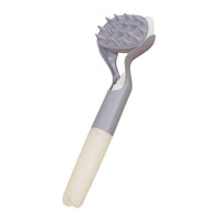 HKM-6007485 3 in 1 Pet Grooming Tool with Push Button, Includes 2 Brush Heads, Available in Yellow, Blue, and Gray