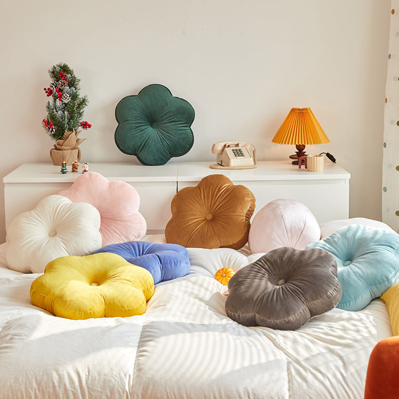 HKM-600787 Soft Flower Cushion for Sofa - 45cm Polyester Fiber with Pearl Cotton Filling