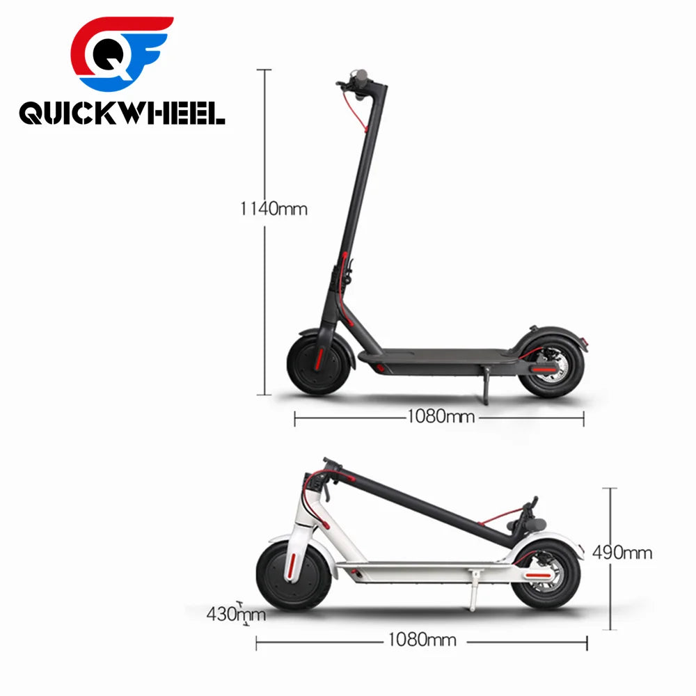 HKM-600851 36V Foldable Electric Scooter with Brushless Motor, Full Suspension, Digital Controls, Waterproof, Max Speed 25km/h, Range 10-30km