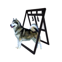 HKM-6008765 Pet Screen Door for Small Dogs - Durable Plastic Design, Black or White, Easy Install, Large Size